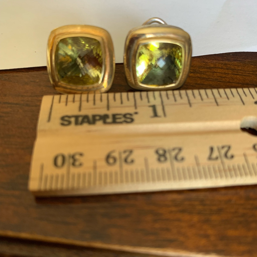 David Yurman Citrine Gold And Silver Earrings 999$